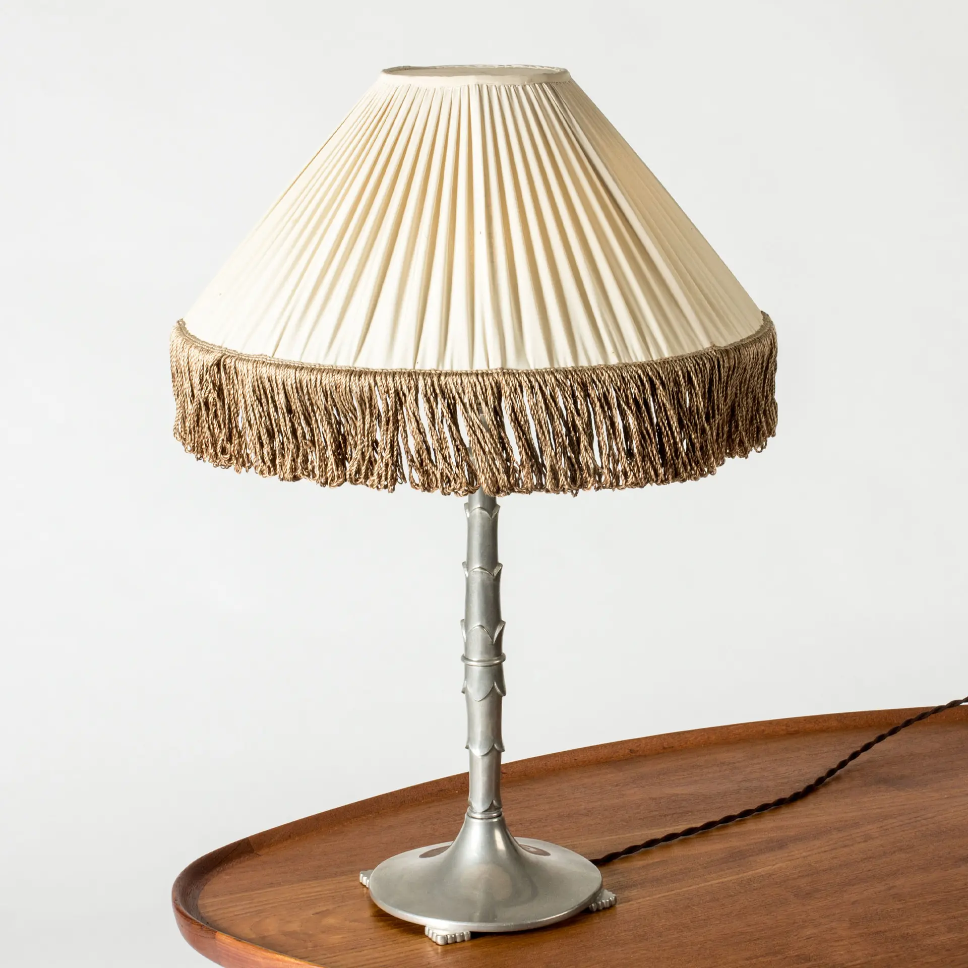 Swedish Grace Pewter Table Lamp