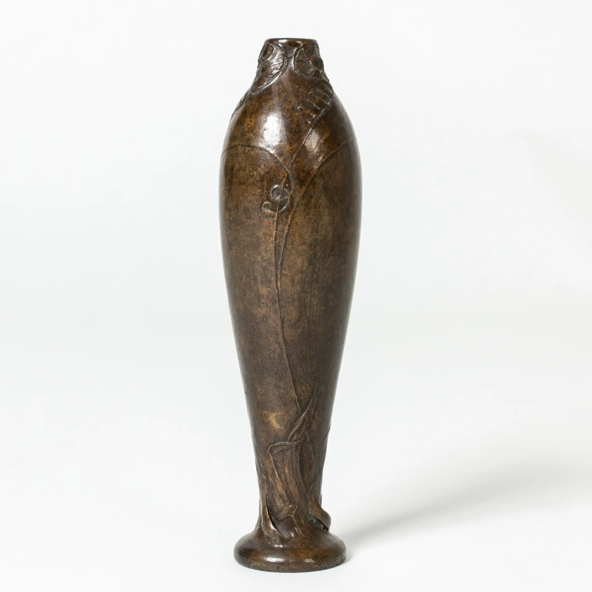 Art Noveau bronze vase by Gerda Backlund