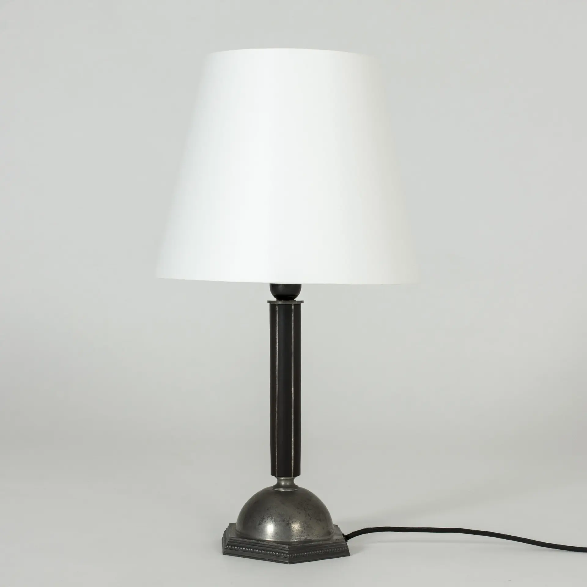 Pewter table lamp from C. G. Hallberg