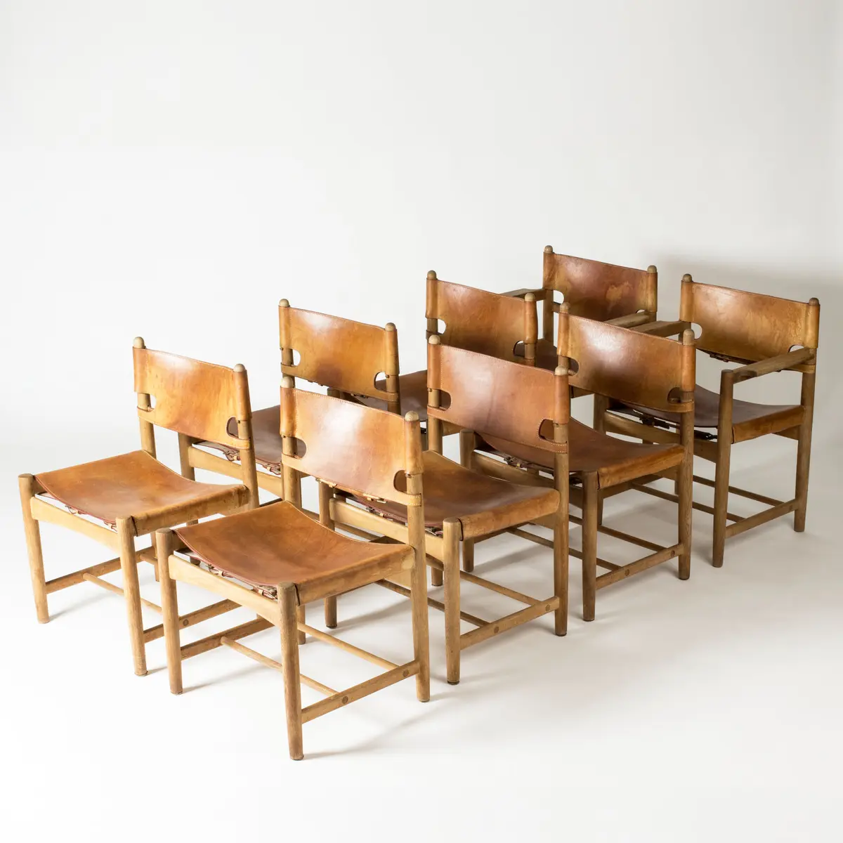 Set of eight dining chairs by Børge Mogensen