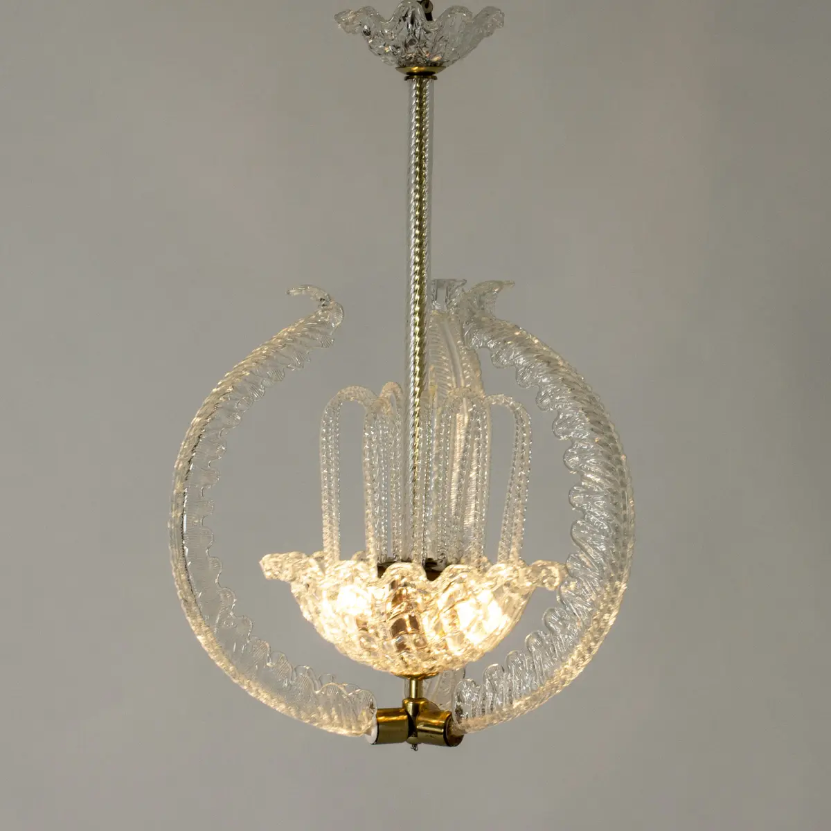 Chandelier by Fritz Kurz for Orrefors