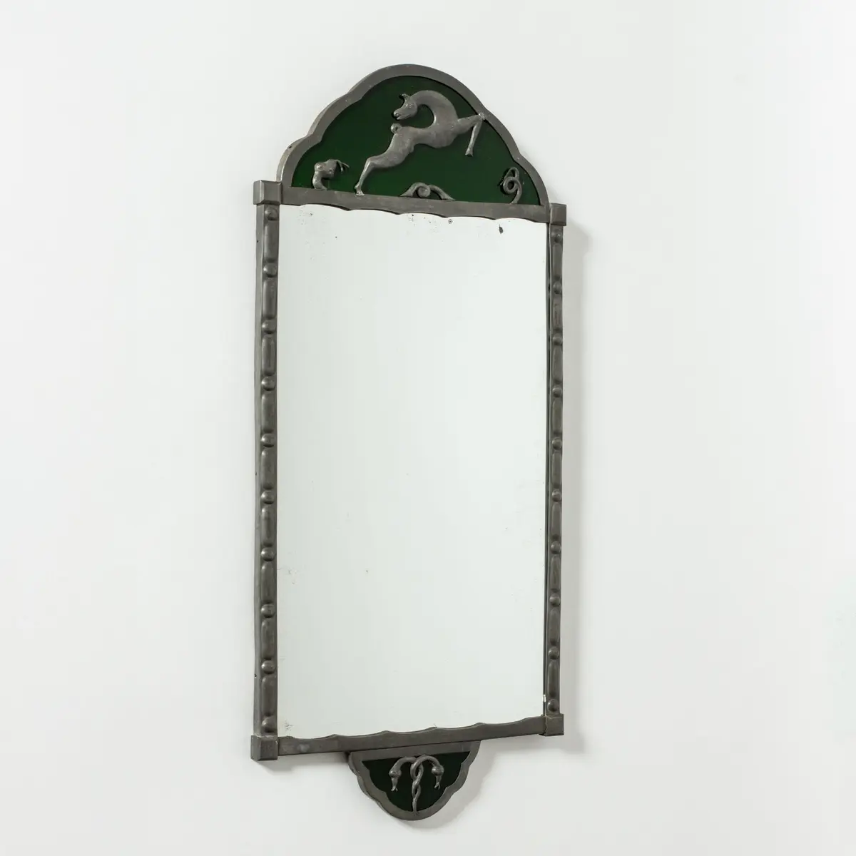 Swedish Grace Pewter Wall Mirror