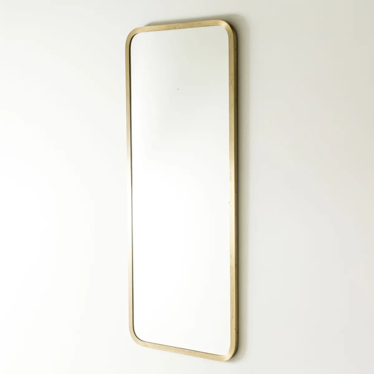Swedish Modern Brass Wall Mirror from NK