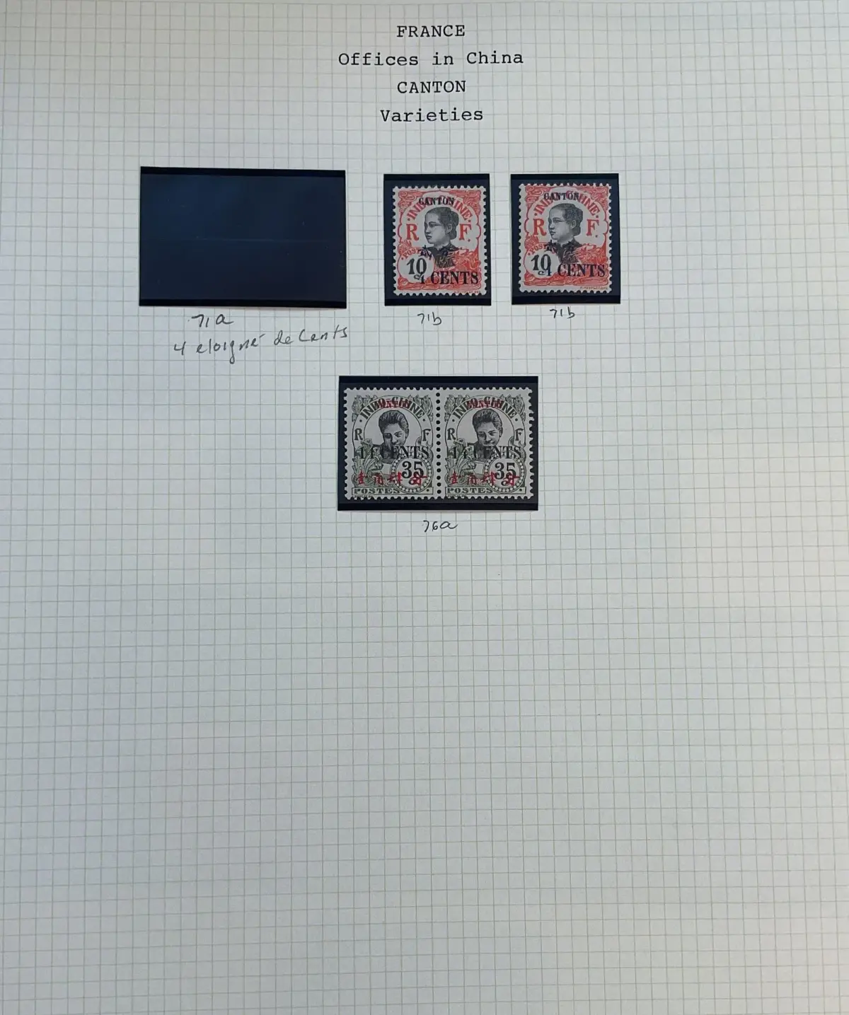 French Colonies - Canton: Collection of Canton stamps featur - Lot 11