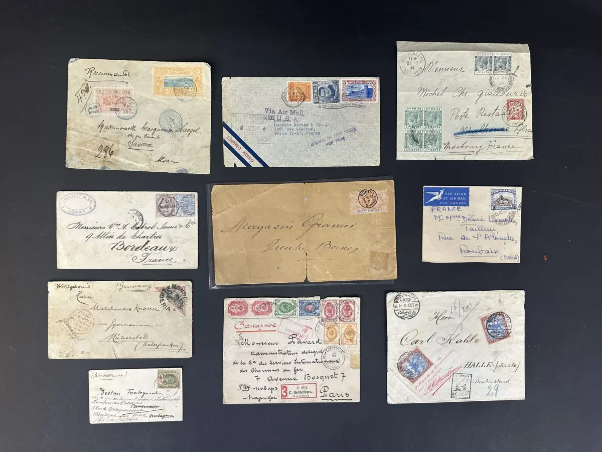 Foreign Letters: Small lot of 10 foreign letters, including - Lot 123