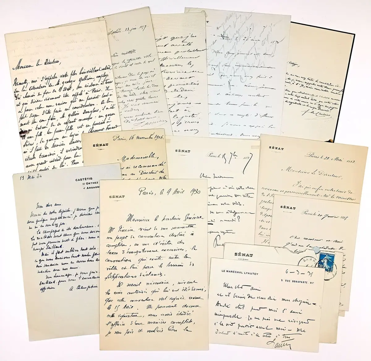 SENATE. Letters from 15 Senators: François de CHABRIER-PELOU - Lot 616