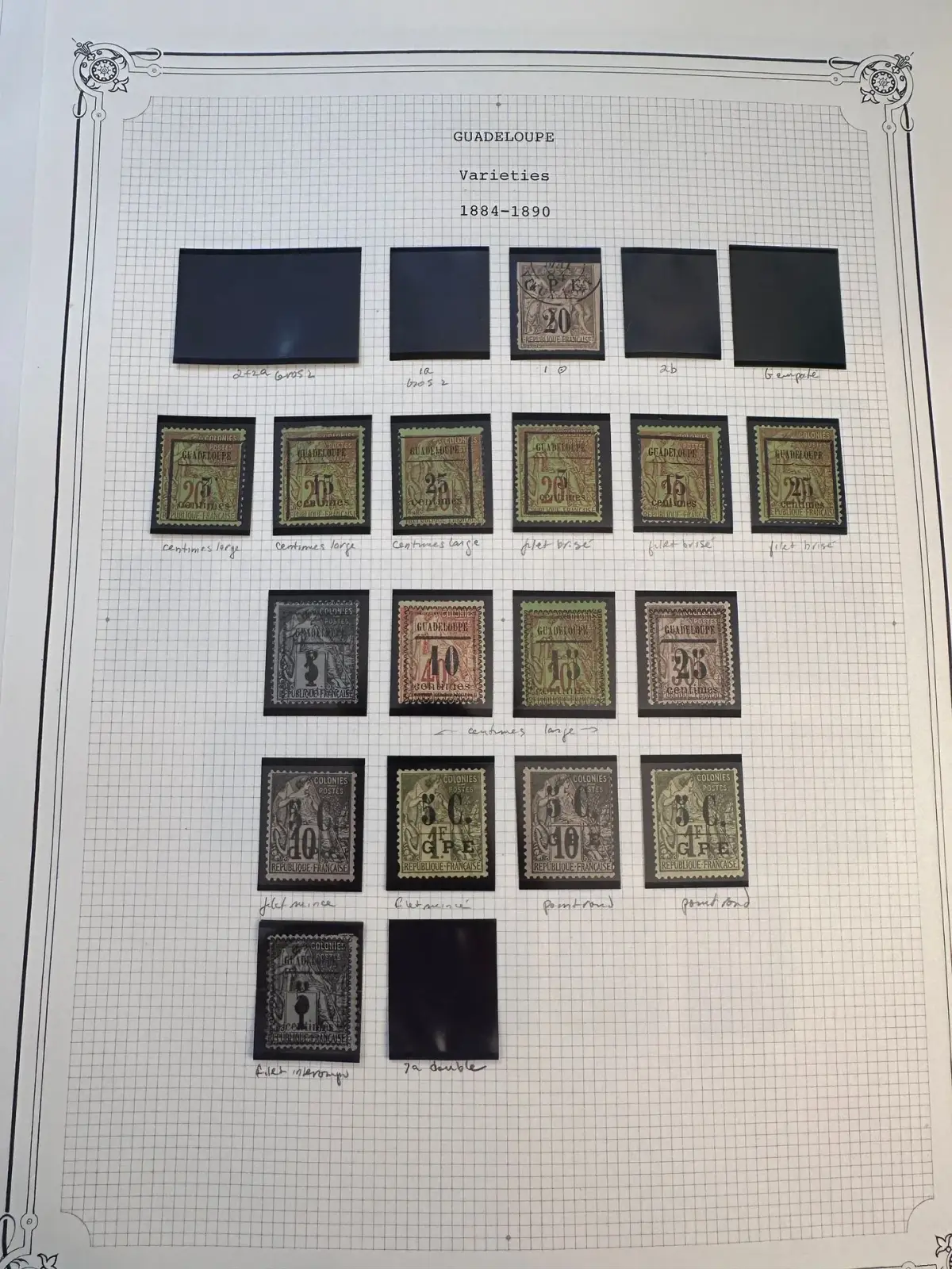 French Colonies - Guadeloupe: Set of Guadeloupe stamps inclu - Lot 18