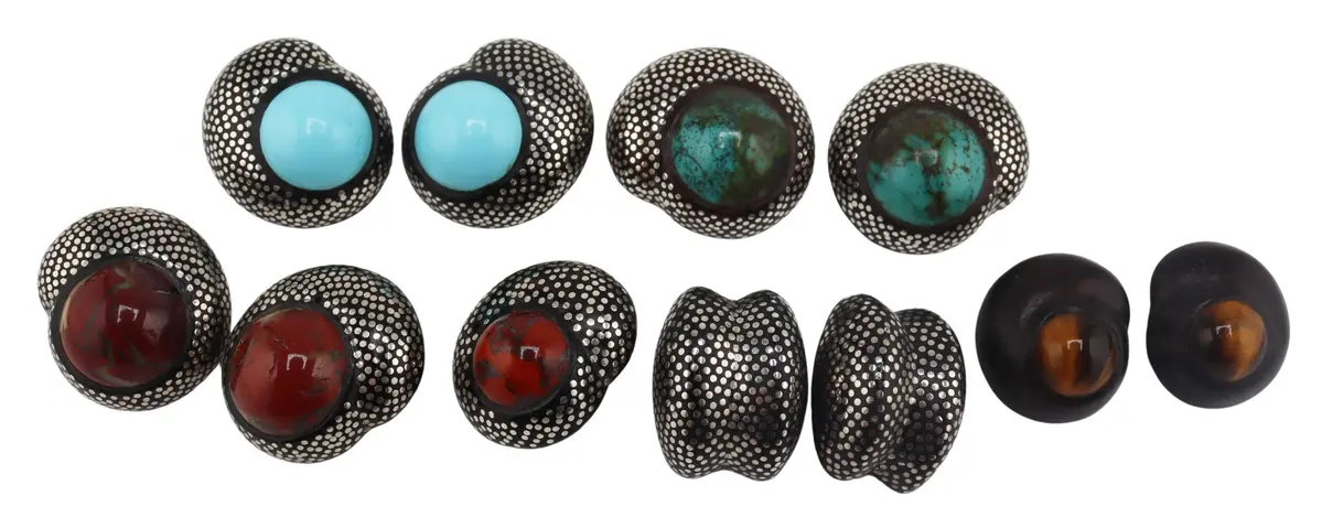 JEWELRY. (5) Pairs Patricia Von Musulin Earrings.