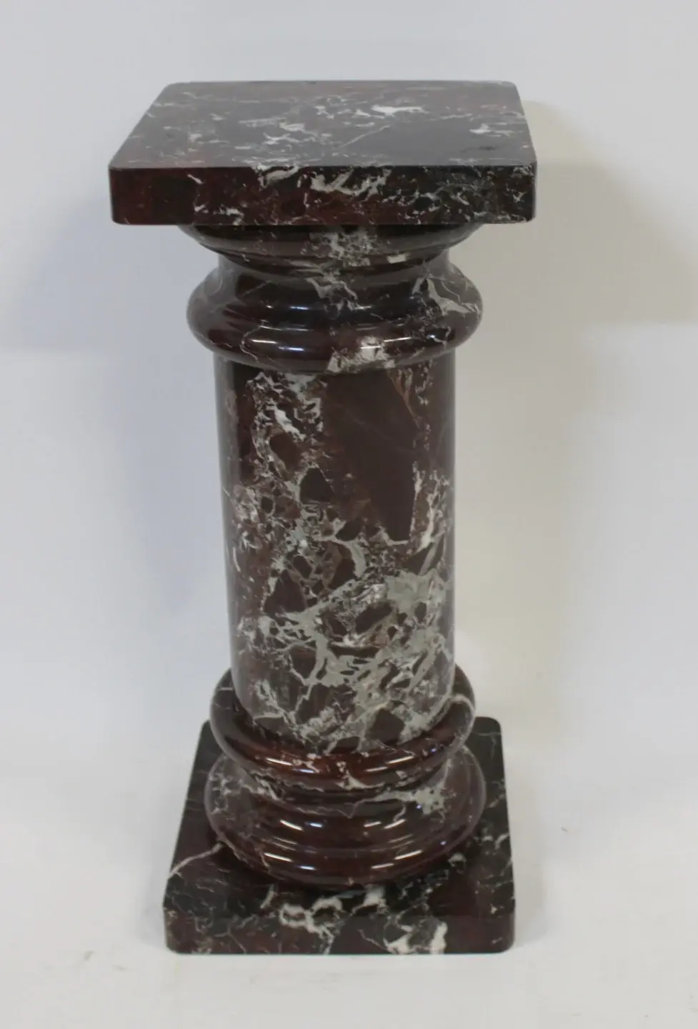 Antique & Fine Rouge Marble Pedestal.