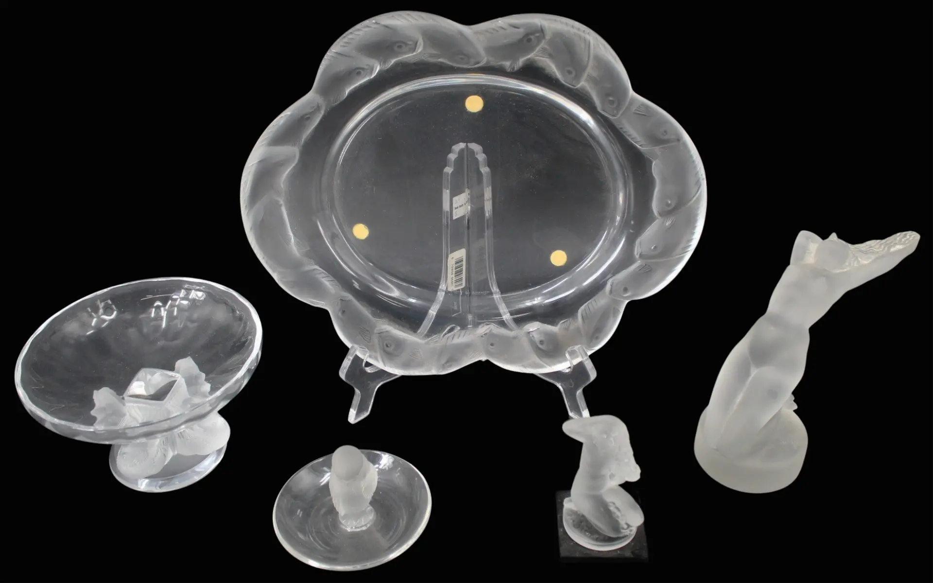 5 Pcs. of Modern Lalique Collection of Glass.