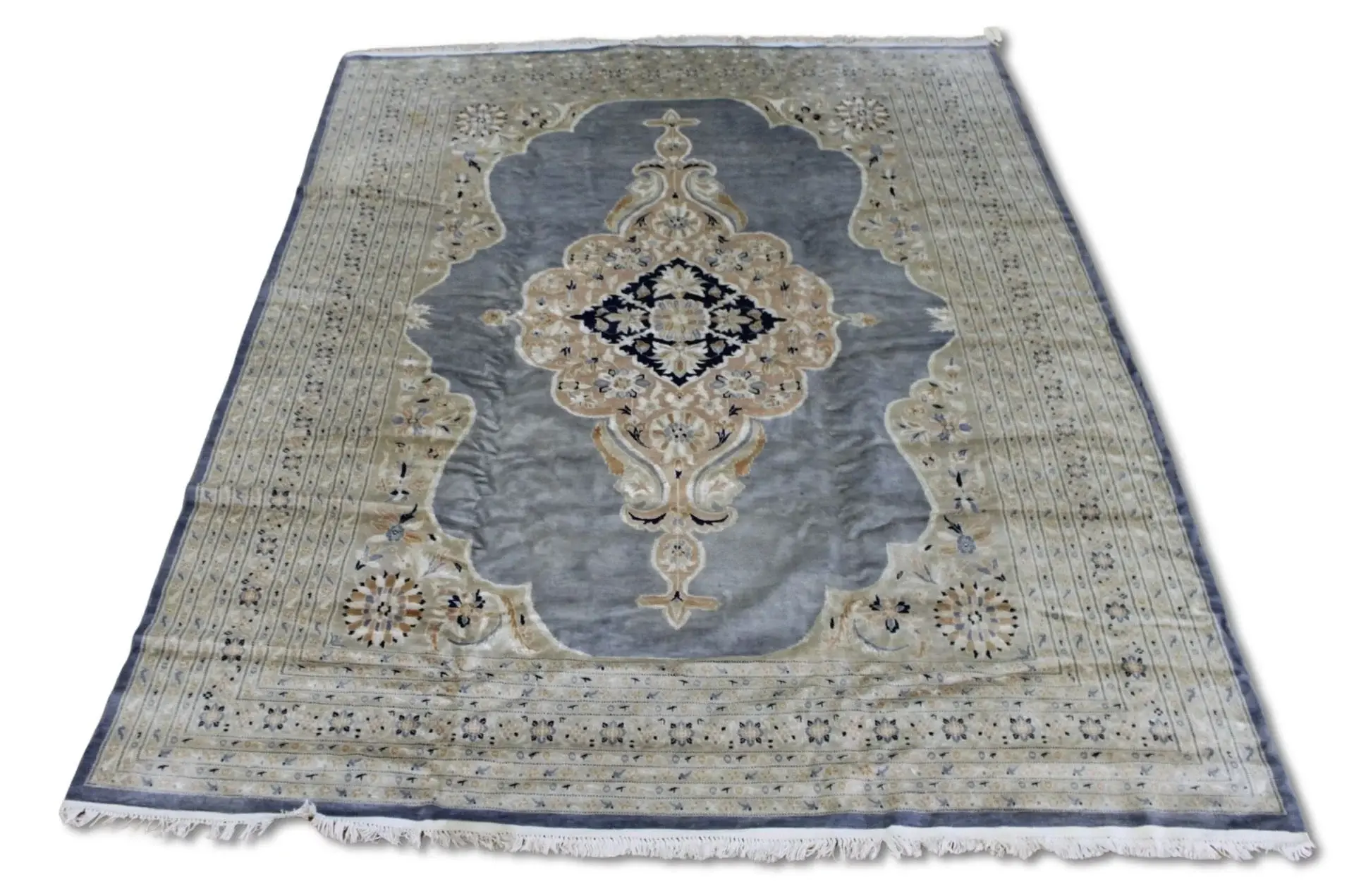 Vintage And Finely Hand Knotted Carpet