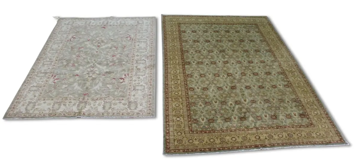 2 Vintage And finely Hand Knotted Carpets