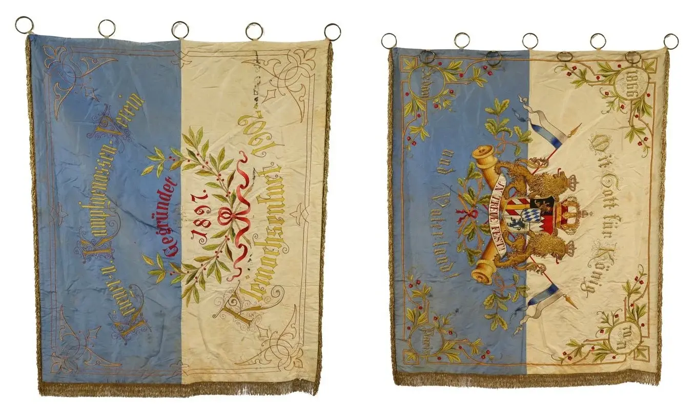 Imperial German Empire Kingdom of Bavaria Banner