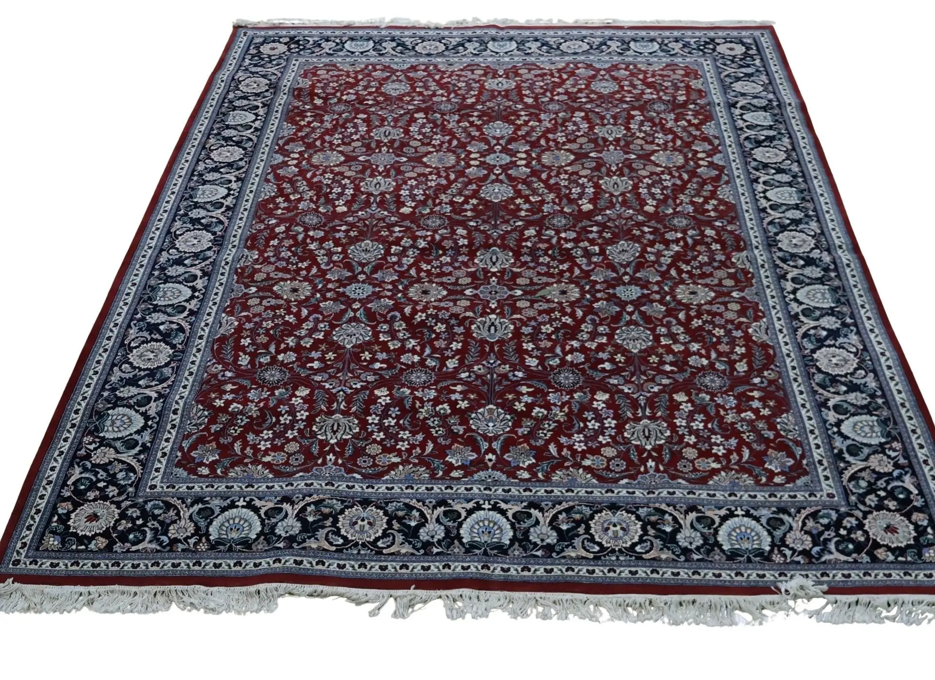 Vintage And Finely Hand Knotted Tabriz Carpet