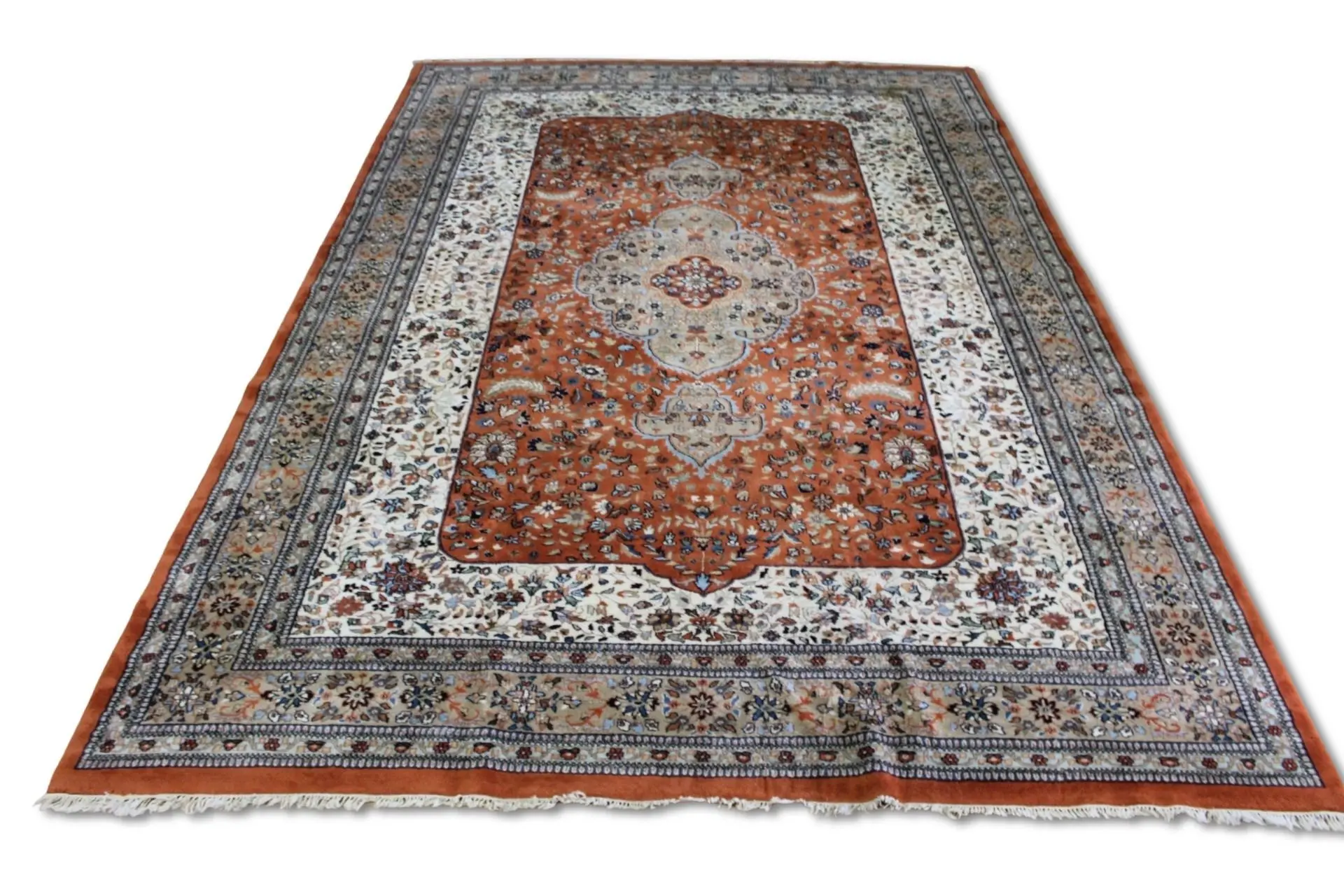 Vintage and Finely Hand Knotted Palace Size Carpet