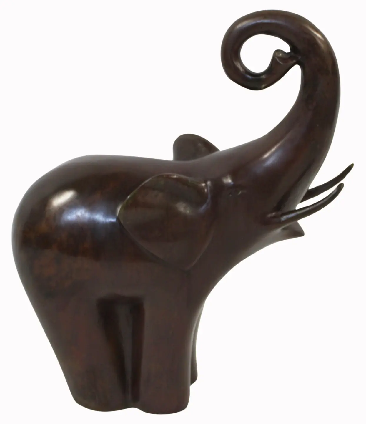 Unsigned Bronze Sculpture of an Elephant.