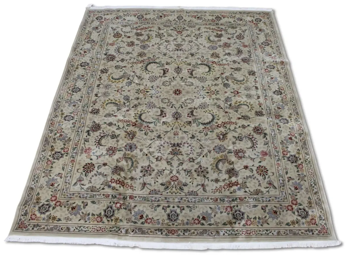 Vintage And Finely Hand Knotted Carpet.