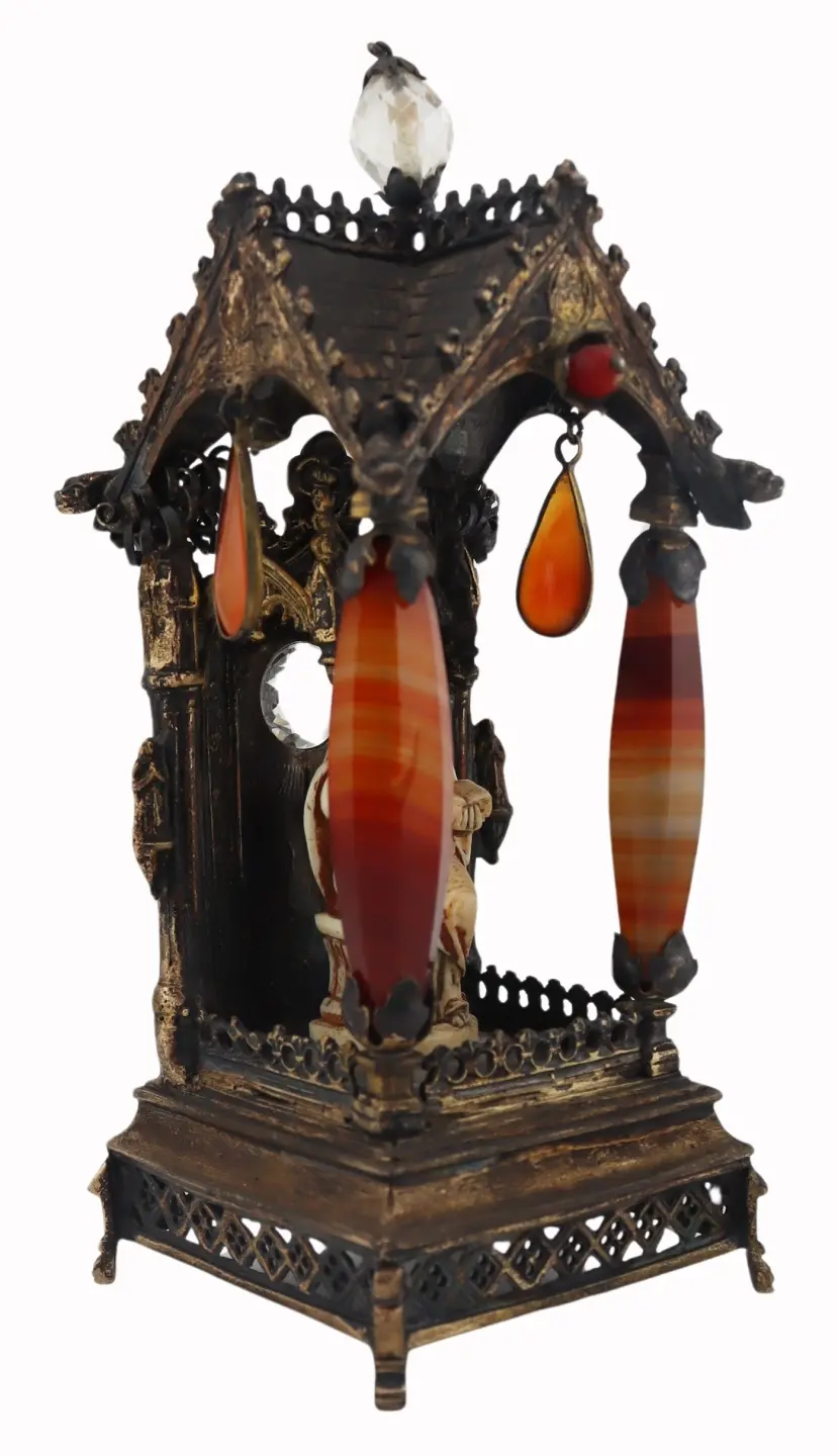 SILVER. Antique German .812 Silver Shrine.