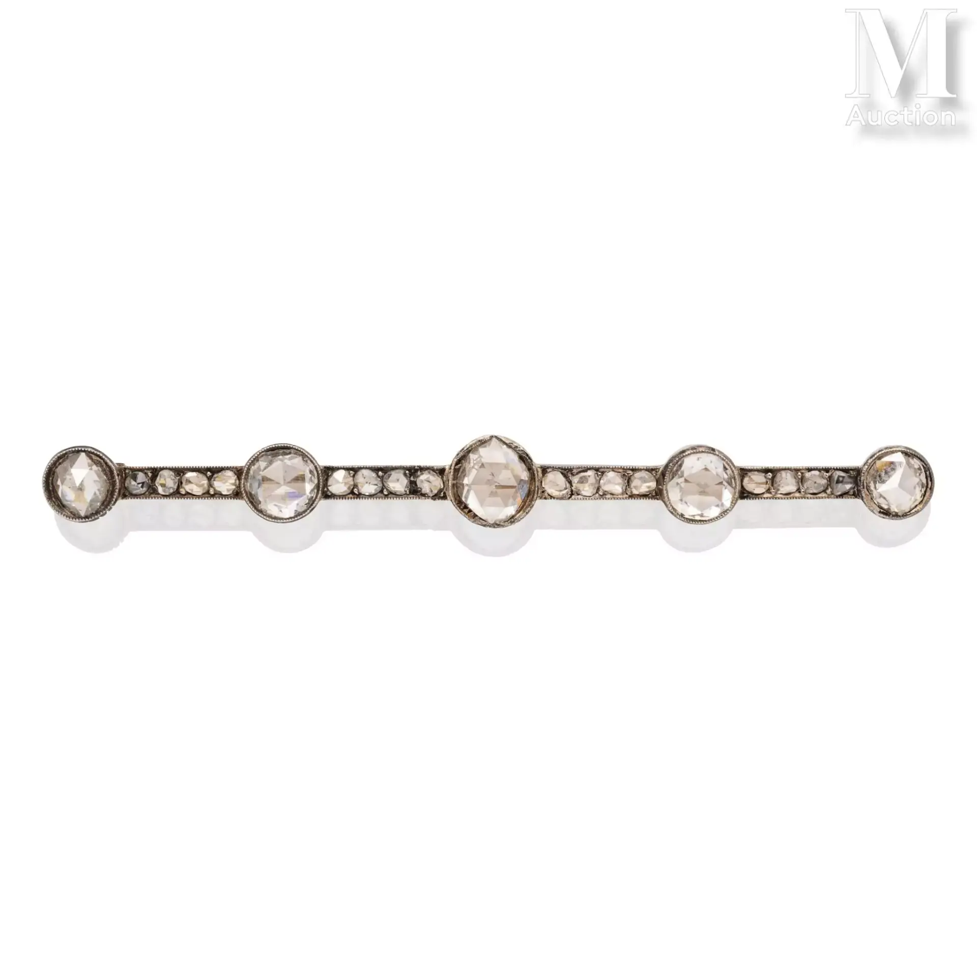Broche barrette diamants