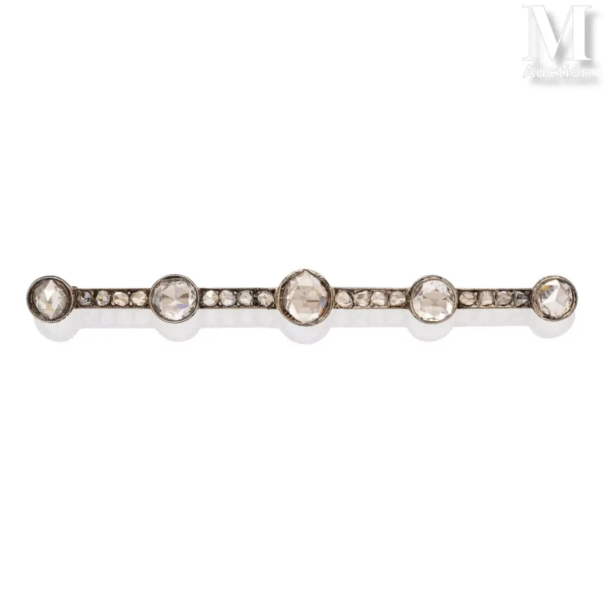 Broche barrette diamants