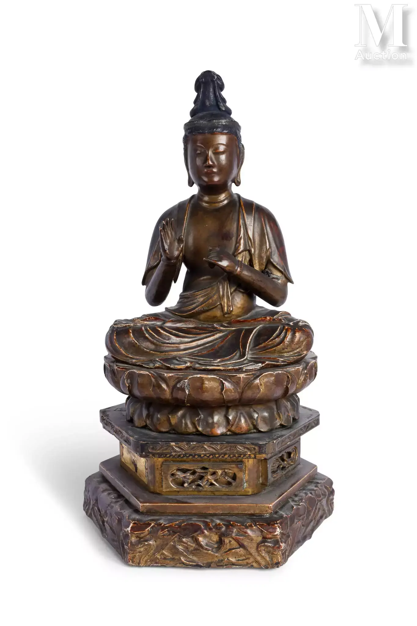 JAPON, Période Edo, début du XIXe siècle Figure en bois laqué