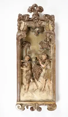 Kundschafter mit der Traube oder Rückkehr von Josua und Kaleb, Relief