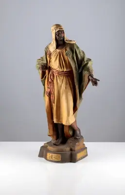 Araber "Kabyle", Entwurf B. Poirier, Ausführung Fa. Goldscheider Wien, um 1895