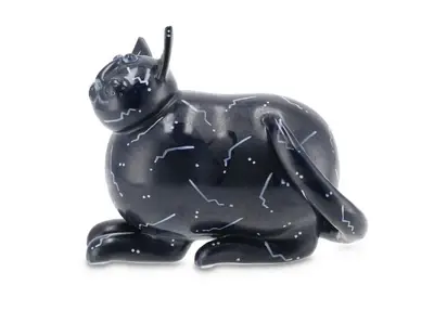 Rosemarie Benedikt (geb. 1939, Baden bei Wien), sitzende Katze