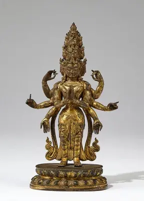 Elfköpfiger Avalokiteshvara, Tibet, 20. Jh.