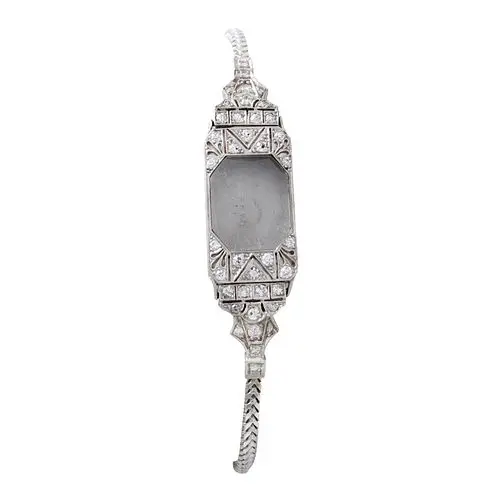 Deco Platinum & 14K Watch Case