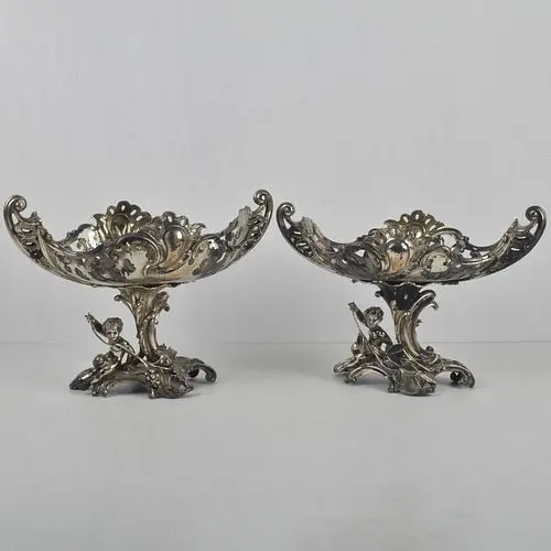 Antique Rococo or Baroque Compotes