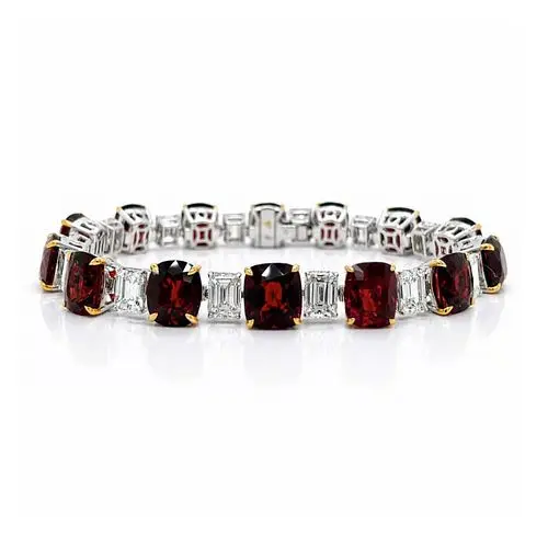 GIA Burma Spinel & Diamond Bracelet