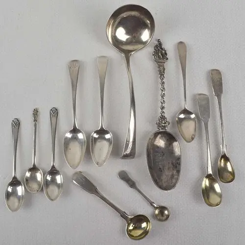 Vintage or Antique Sterling Silver Spoons