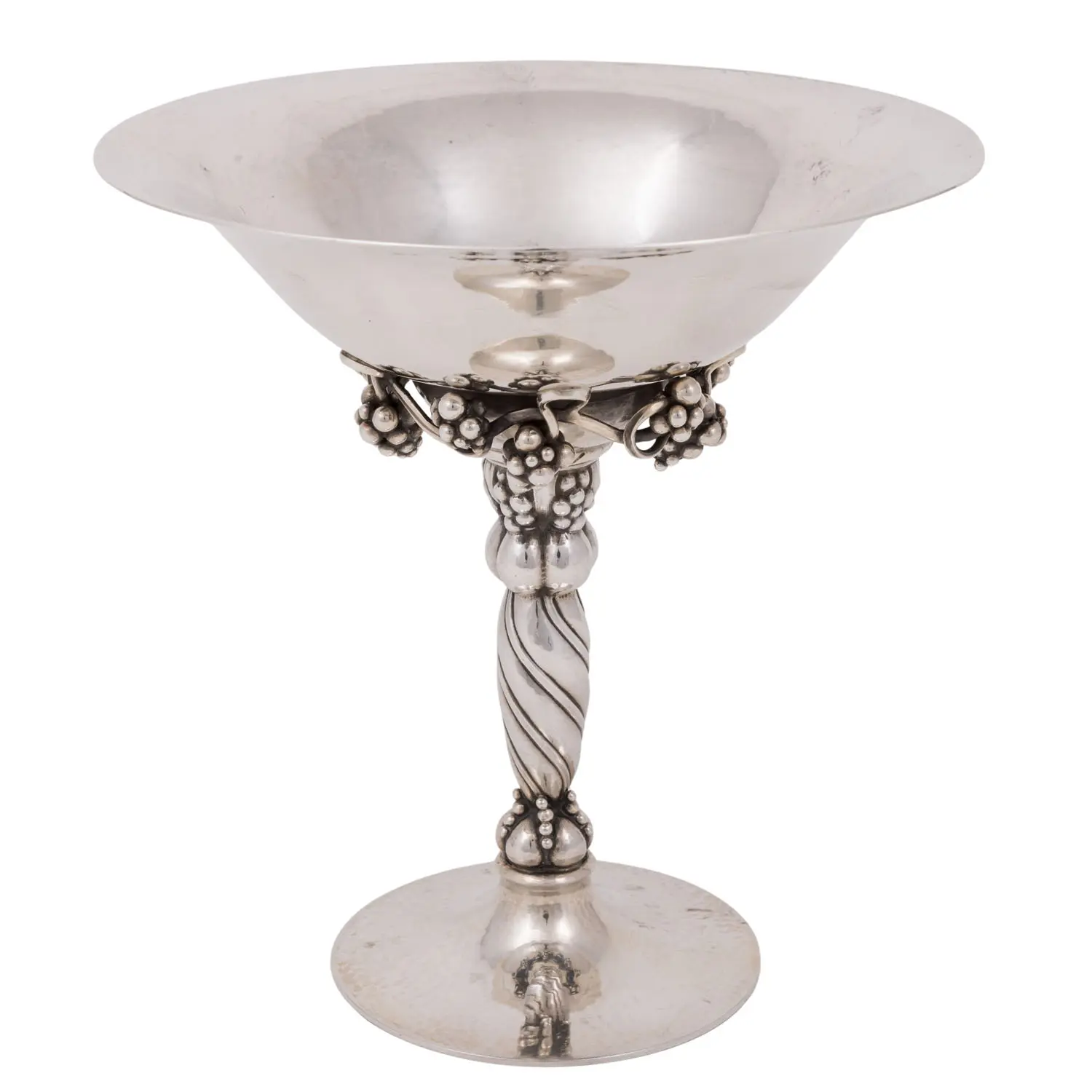 GEORG JENSEN Aufsatzschale medium 'Grape', 925 Silber, 20. Jh.