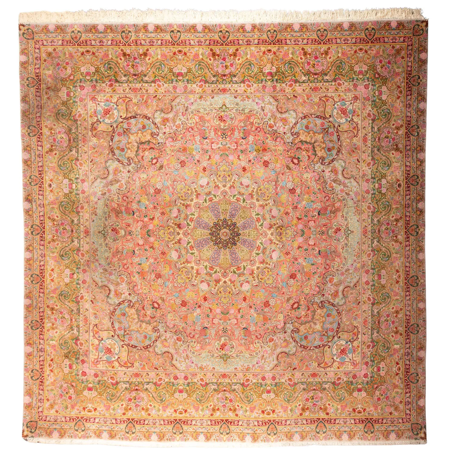 TÄBRIZ "Feiner Täbriz mit Seide" 360 x 345 cm.