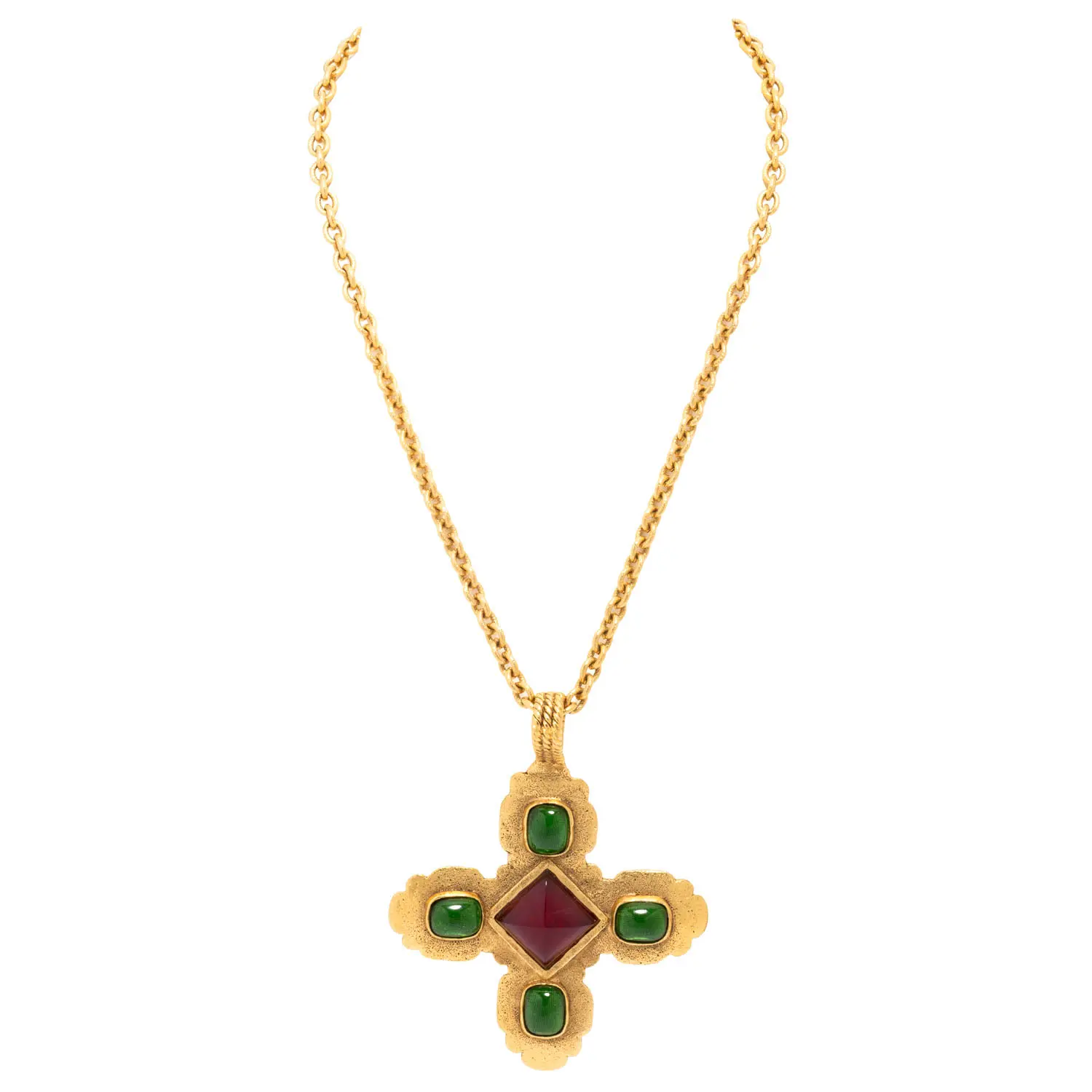 CHANEL VINTAGE Modeschmuck-Kette, Länge 72cm.