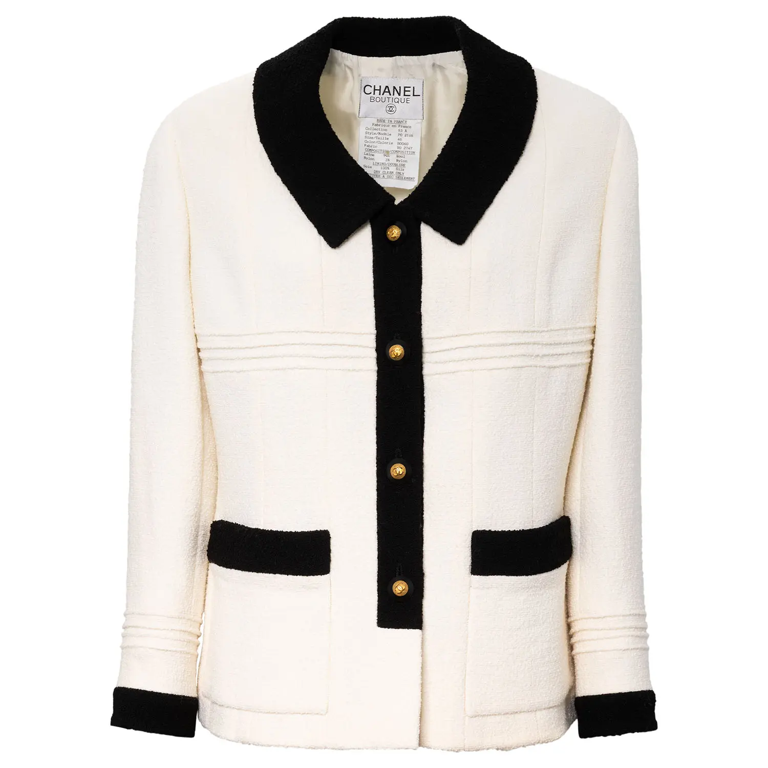 CHANEL BOUTIQUE VINTAGE Jacke, Gr. ca. 38/40, Koll.: A1993.