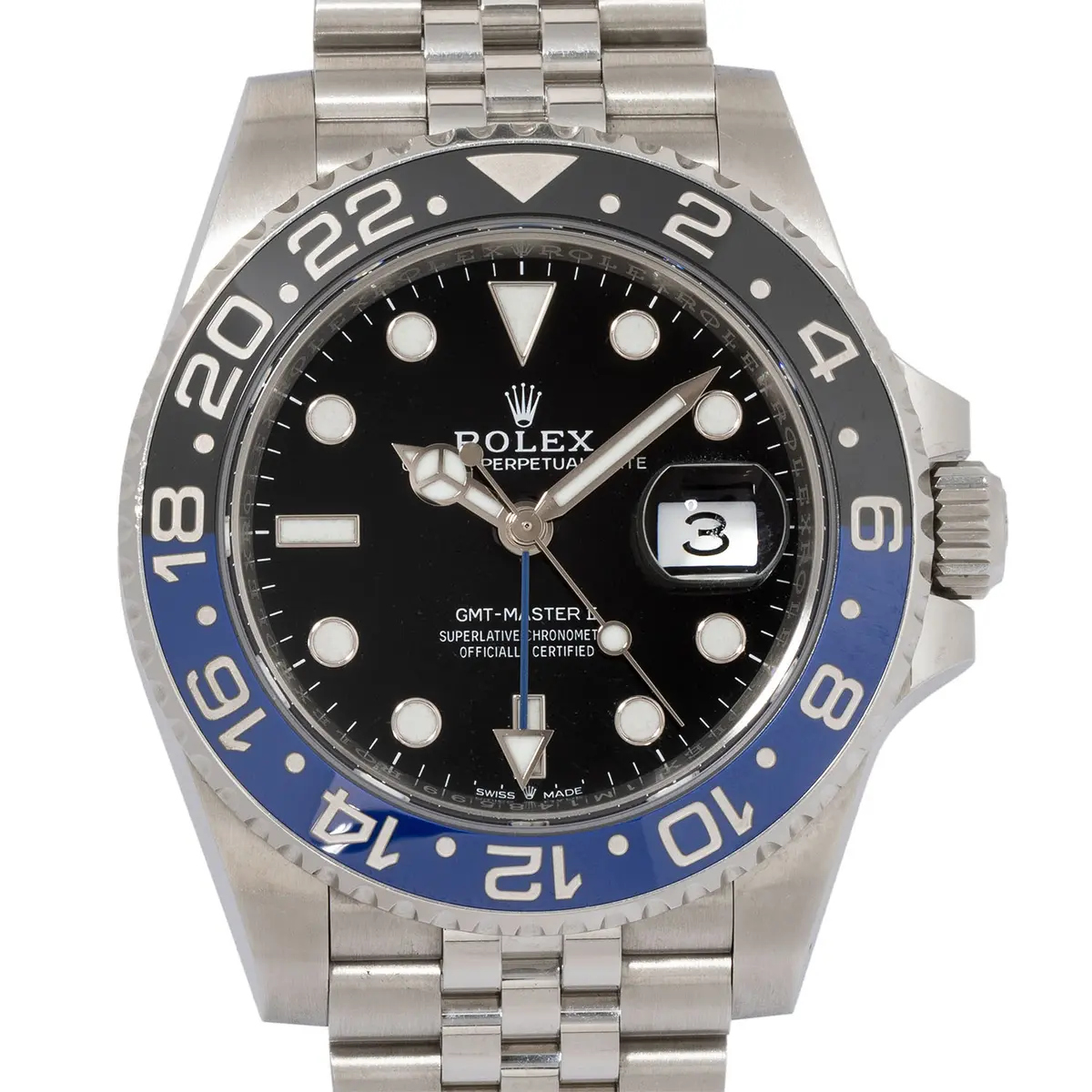 ROLEX GMT-Master II "Batgirl" Ref 126710BLNR Herrenuhr. Ca. 2020er Jahre.