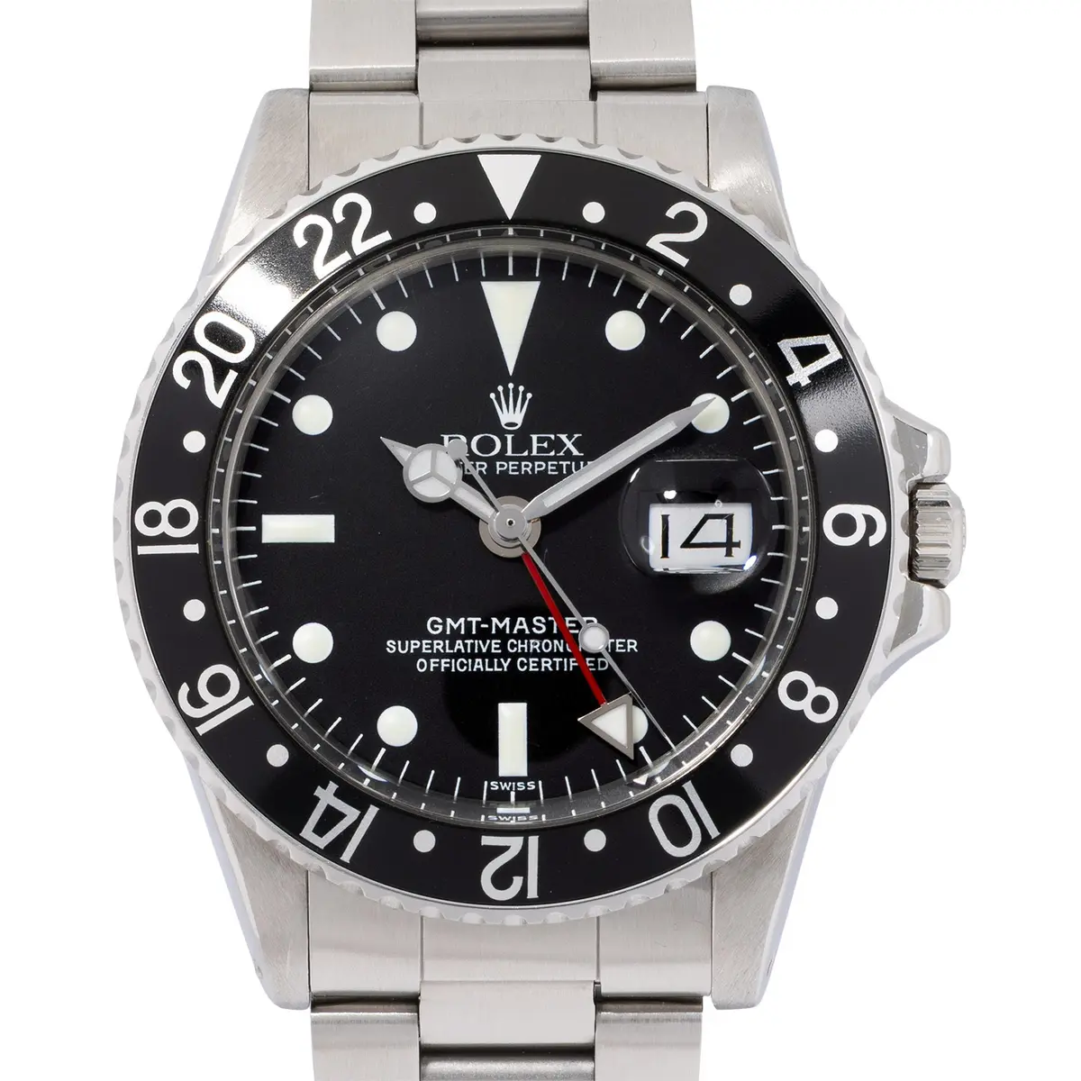 ROLEX GMT-Master Ref 1675 Herrenuhr von 1976 mit Papieren.