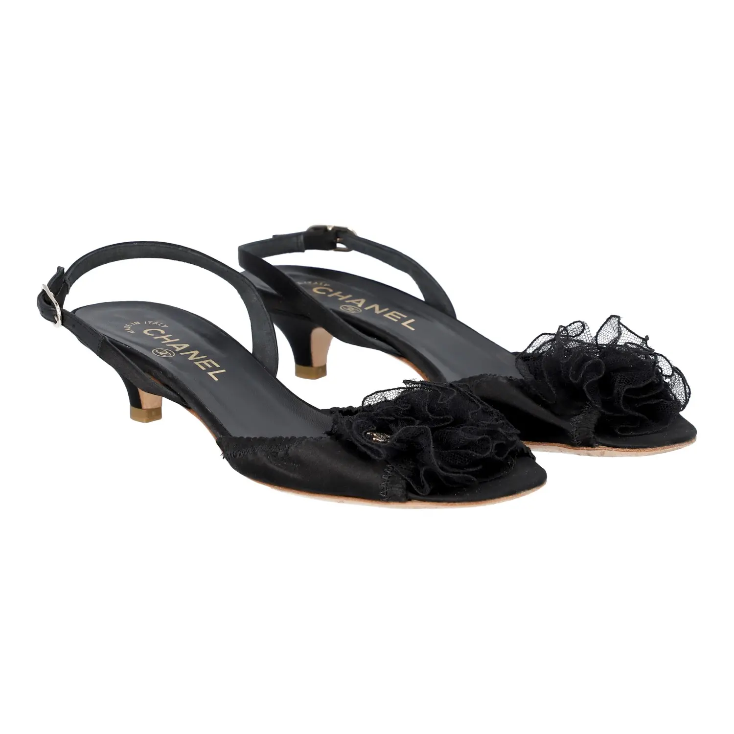 CHANEL VINTAGE Sandalette, Gr. 38,5.