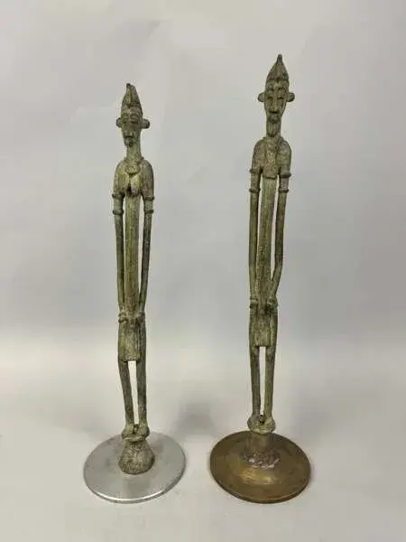 Two Senufo-style bronze statuettes - Lot 217