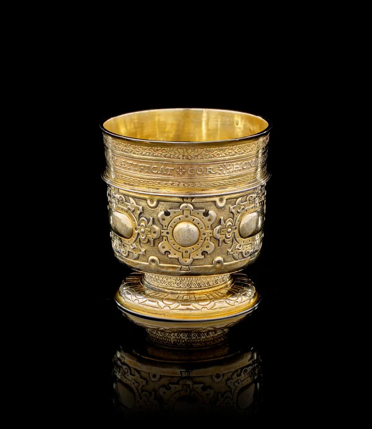 A German silver-gilt coin beaker, Arnold Schmidt, Nuremberg, 1571