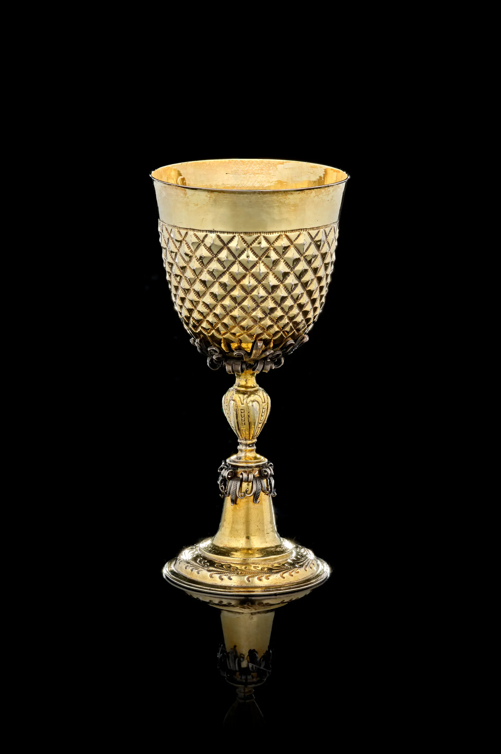 A German parcel-gilt silver cup, Lorenz Tittecke, Nuremberg, 1609-1626