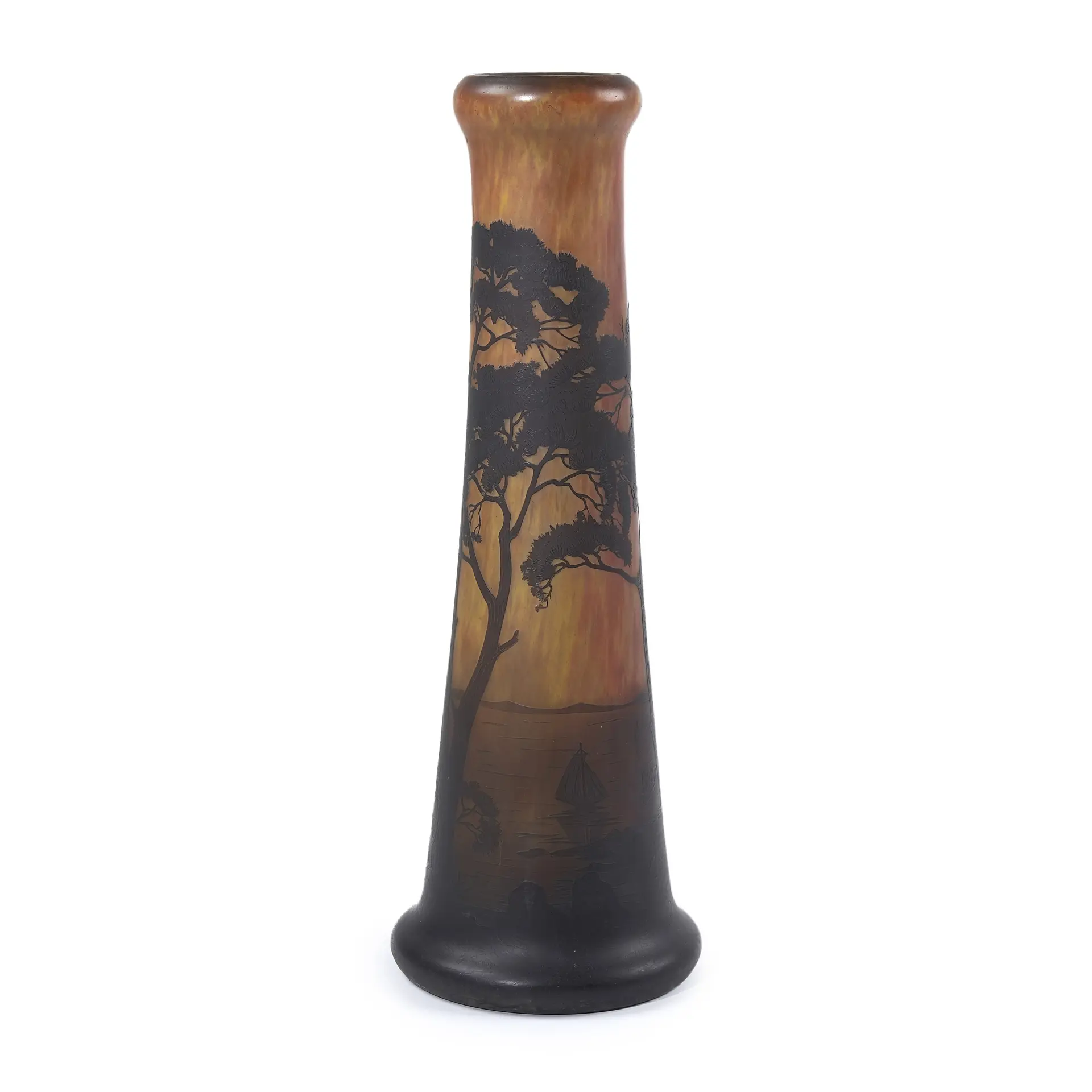 DAUM Nancy Vase de forme dite pied d'éléphant