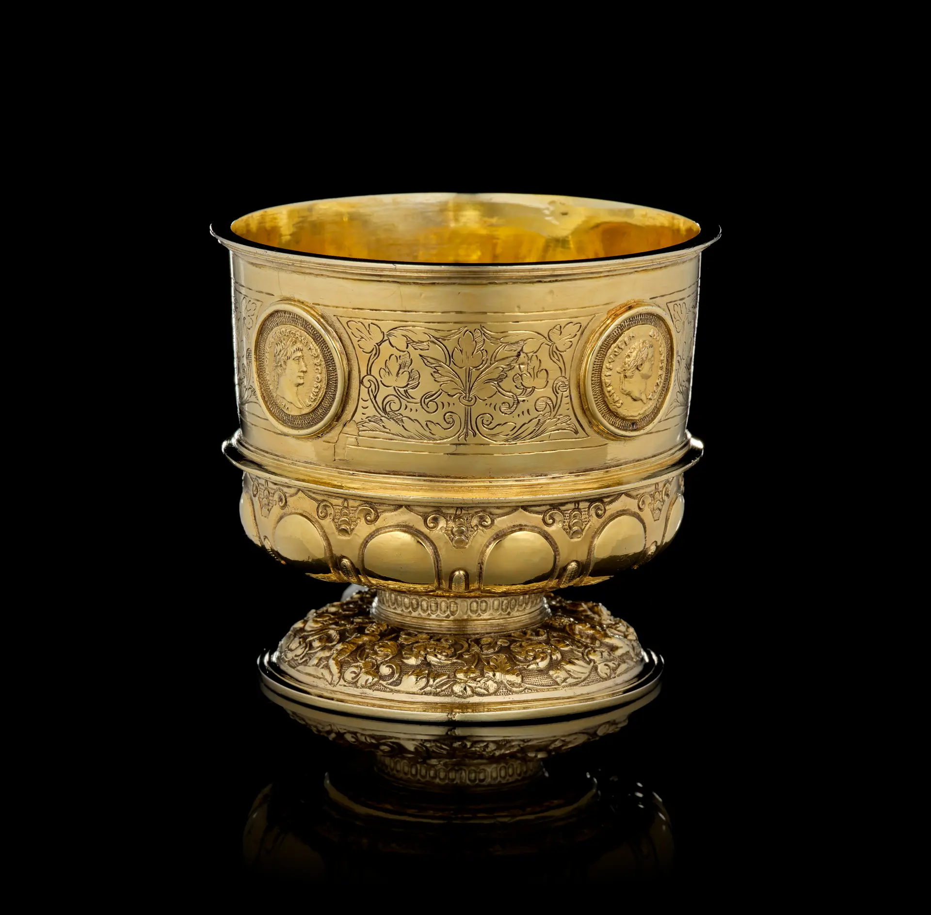 A German silver-gilt beaker with Roman coins, Hans Kellner, Nuremberg