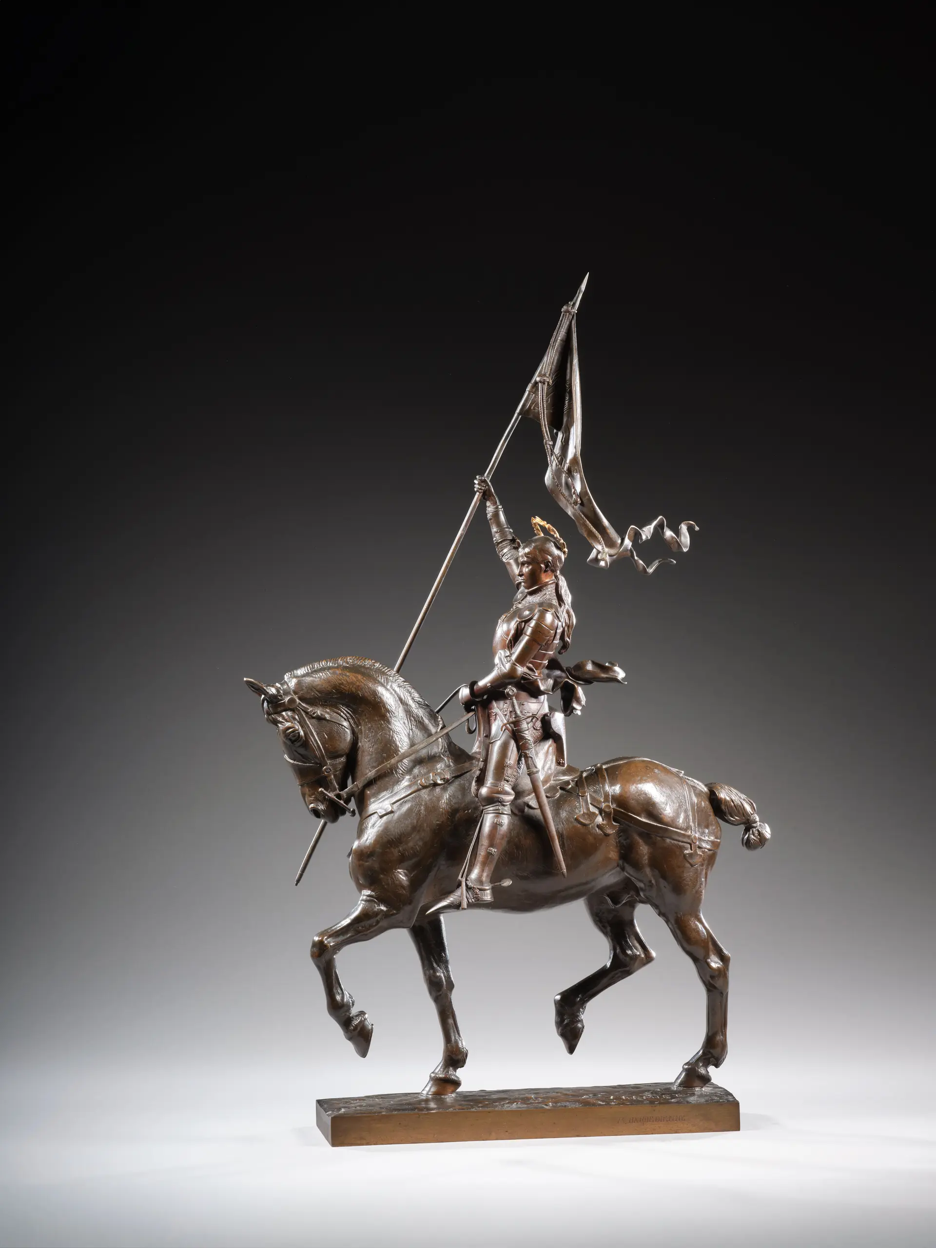 Emmanuel FREMIET Paris, 1824 - 1910 Jeanne d'Arc à cheval