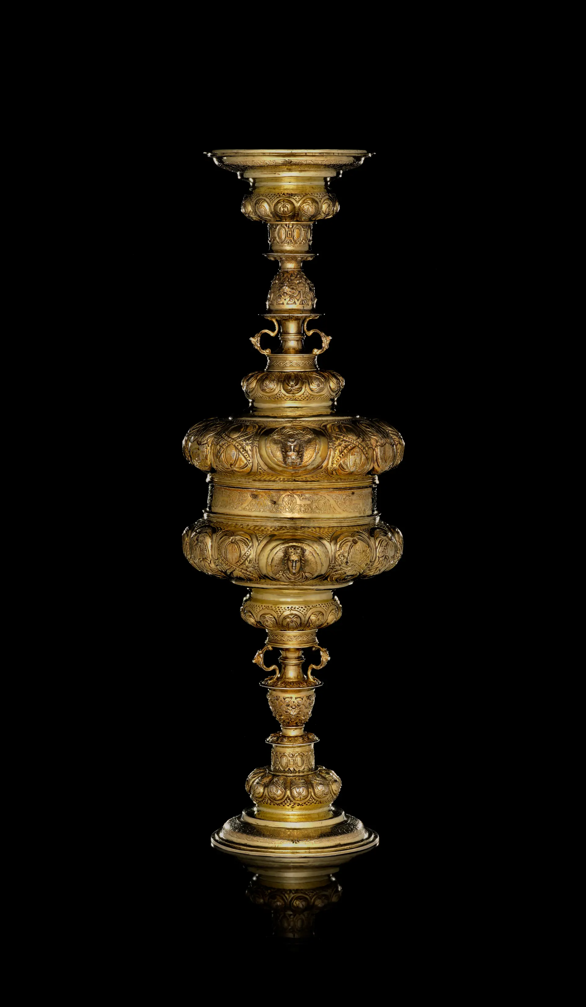 A German large silver-gilt double cup, Andreas Pestreich, Nuremberg, 1560-1570