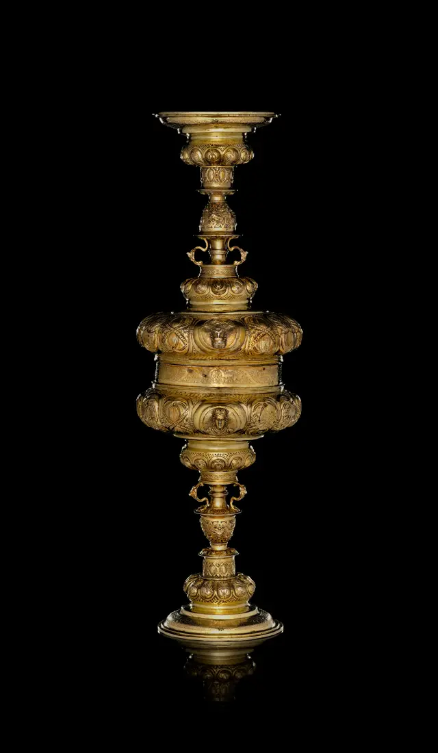 A German large silver-gilt double cup, Andreas Pestreich, Nuremberg, 1560-1570
