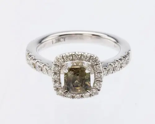 1.28 ct Alexandrite, Diamonds & Plat Ring w GIA Cert