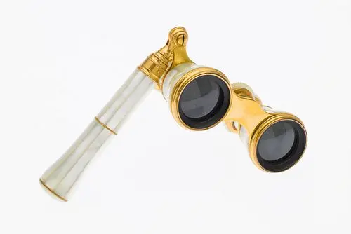Pr French MOP and Gilt Metal Opera Glasses, 19th C